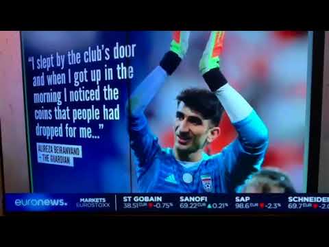Alireza Beinarvand Iranian goalie stopped Ronaldo’s penalty kick