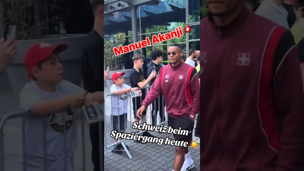 Manuel Akanji🇨🇭Schweiz Ankunft & Spaziergang in Frankfurt 🥰| #schweiz #shorts #frankfurt #akanji