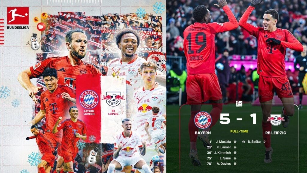 바이에른 뮌헨 5 - 1 대승  콤파니 감독 최고의 경기 !