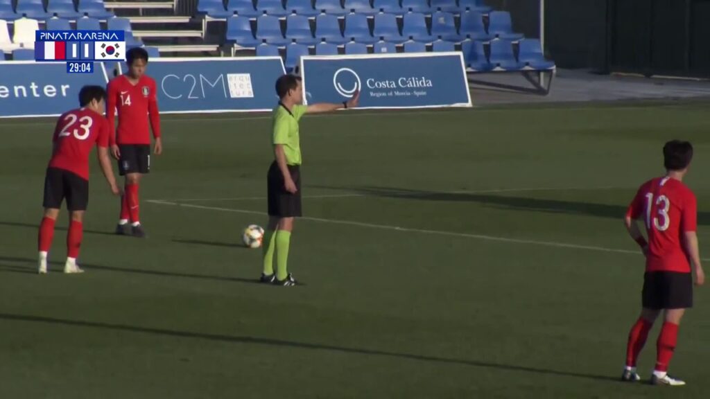 정우영 프리킥 득점 | 프랑스 : 대한민국 GOALS | [03.25.19][U20]