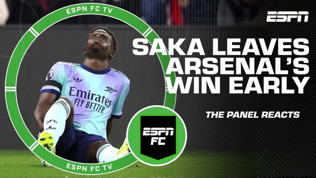 Reaction to Bukayo Saka leaving Arsenal’s win vs. Crystal Palace on crutches | ESPN FC Reaction to Bukayo Saka leaving Arsenal’s win vs. Crystal Palace on crutches | ESPN FC