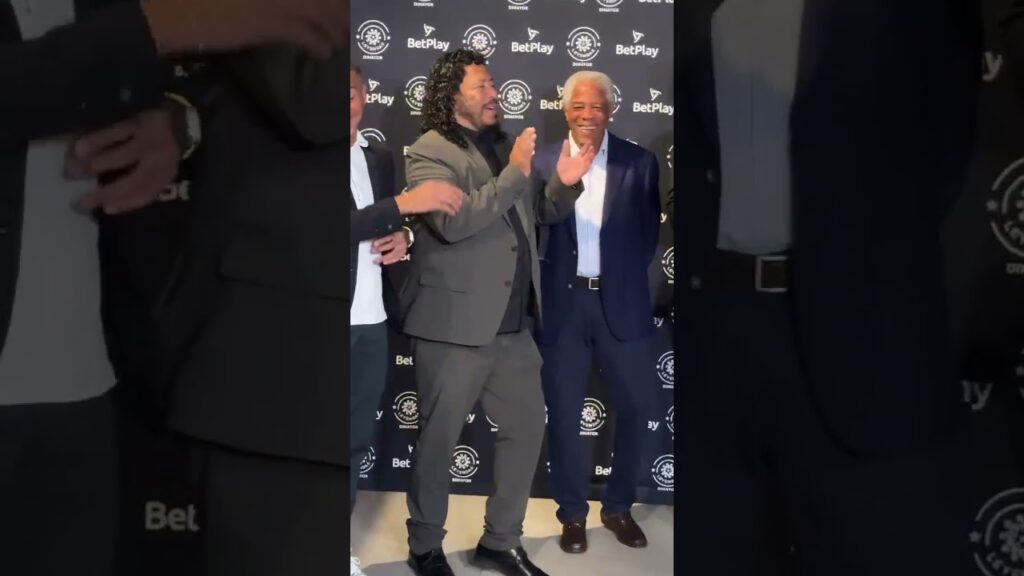 René Higuita cantando el Pregón Verdolaga, junto a Franco Armani, Macnelly Torres y Pacho Maturana