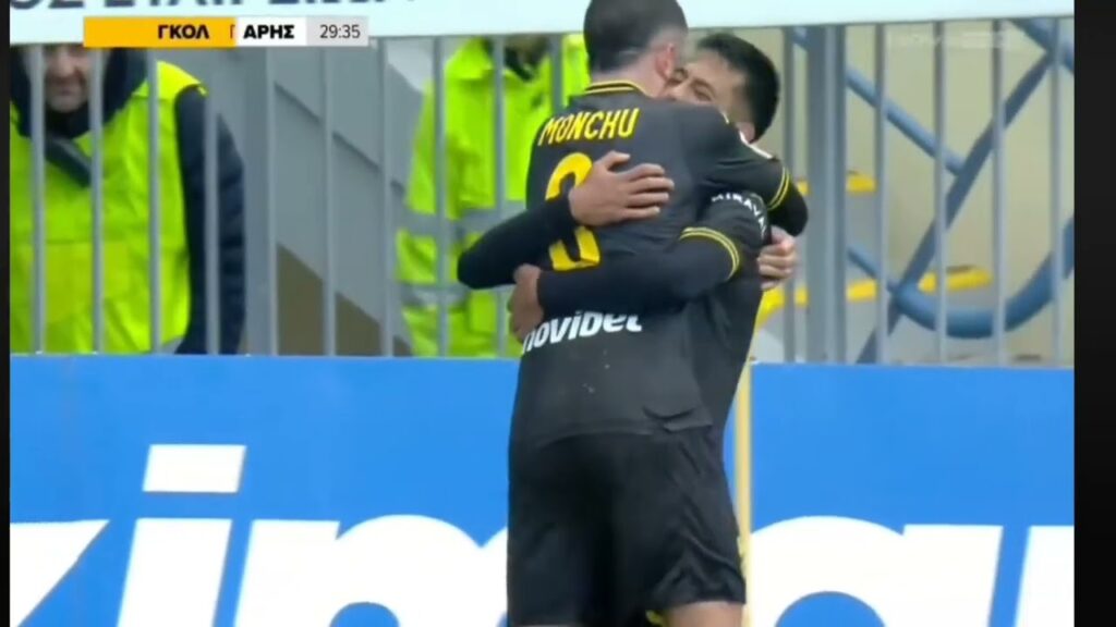 Gol de Alvaro zamora en Grecia con el aris,  frente al asteras.