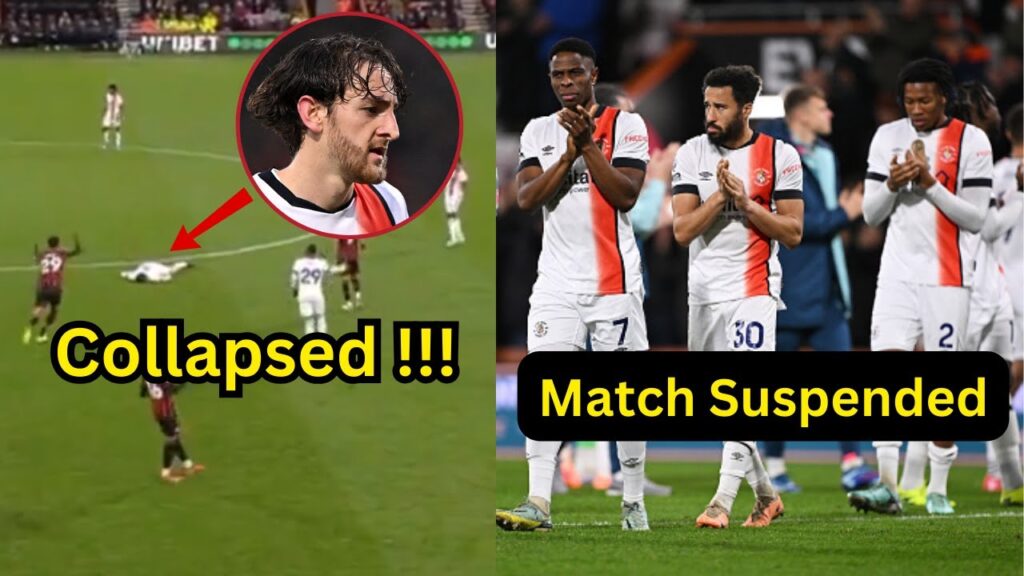 Tom Lockyer Collapse on Pitch During Bournemouth vs Luton 😢😭 - Match Suspended