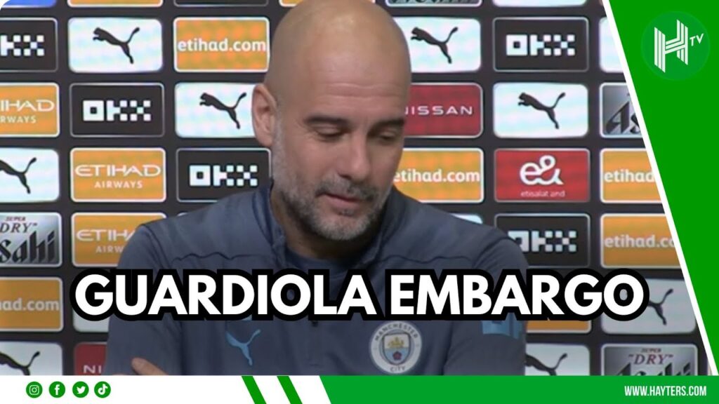 Pep Guardiola embargo! Manchester City v Everton