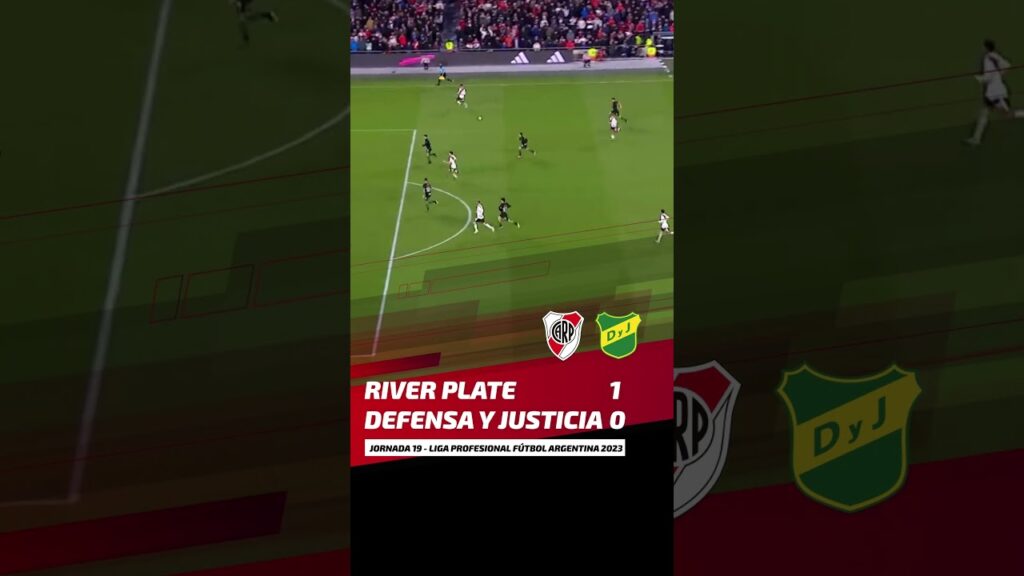 Nicolás De la Cruz en el gol del triunfo de River vs Defensa #futbol #football #goals