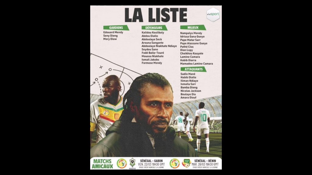 🚨 Aliou Cissé dévoile la liste des 31 LIONS avec Amara Diouf #team22 #senegal #sadiomané