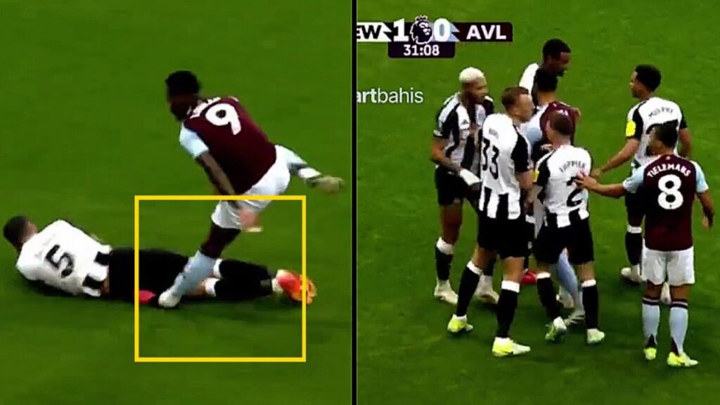 😱 Jhon Durán SENT OFF WITH RED CARD vs Newcastle united