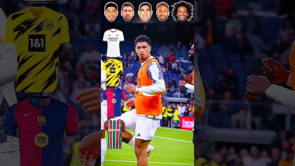 Jude Bellingham, Lionel Messi, Achraf Hakimi, Neymar, Marcelo #footballshorts #soccer #messi #psg