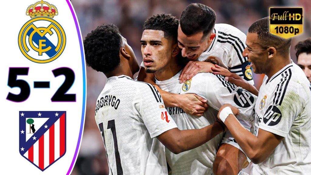 Real Madrid vs Atletico Madrid 5-2 • Real Madrid Highlights & All Goals • Real Madrid Tadi Malam