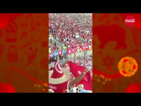 جماهير تونس بعد هدف ديلان برون