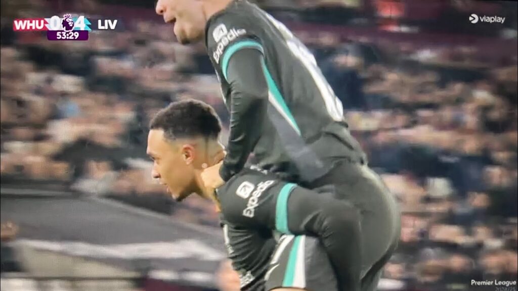 Goal Trent Alexander-Arnold 0-4 West Ham vs Liverpool