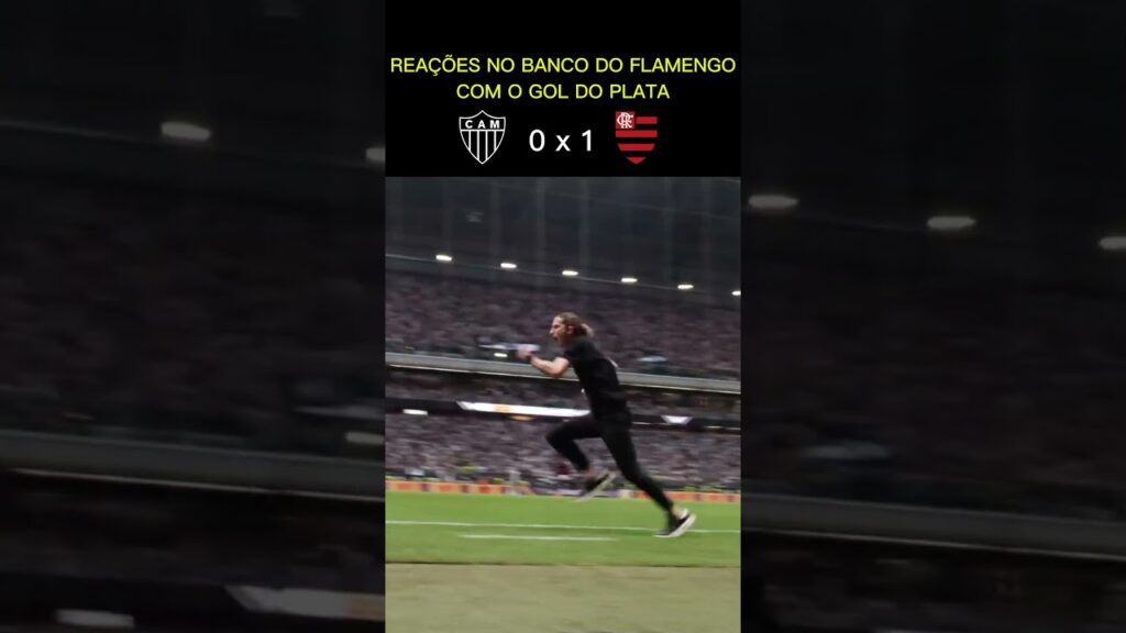 REAÇÕES NO BANCO DO FLAMENGO COM O GOL DO GONZALO PLATA CONTRA O ATLÉTICO MG