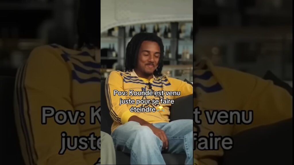 Jules Koundé se fait éteindre 😂 #shortvideo #football #soccer