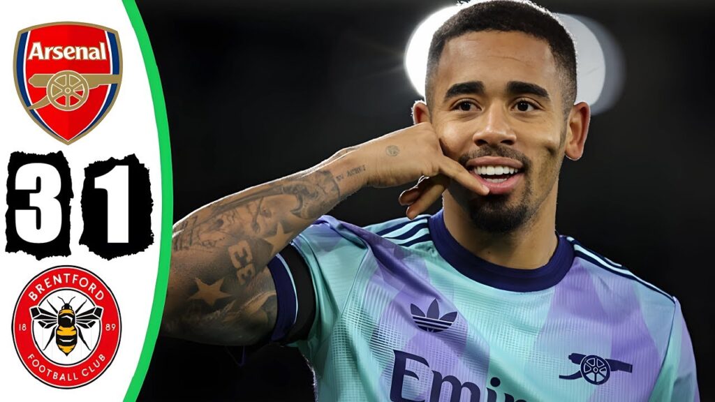 ملخص مباراة ارسنال وبرينتفورد اليوم 3-1 - اهداف مباراة ارسنال وبرينتفورد اليوم - اهداف ارسنال اليوم