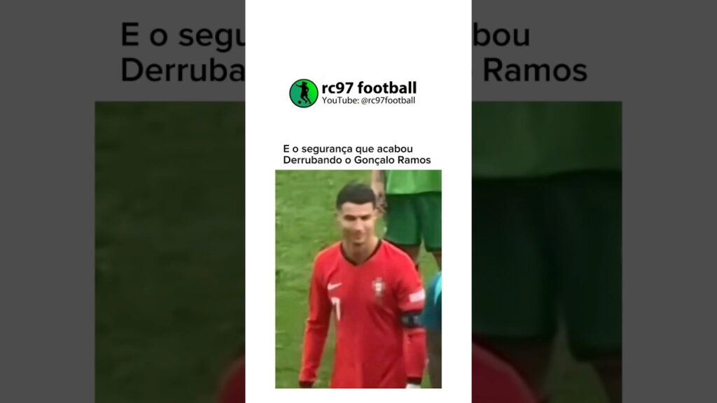 E o segurança que acabou derrubando o Gonçalo Ramos