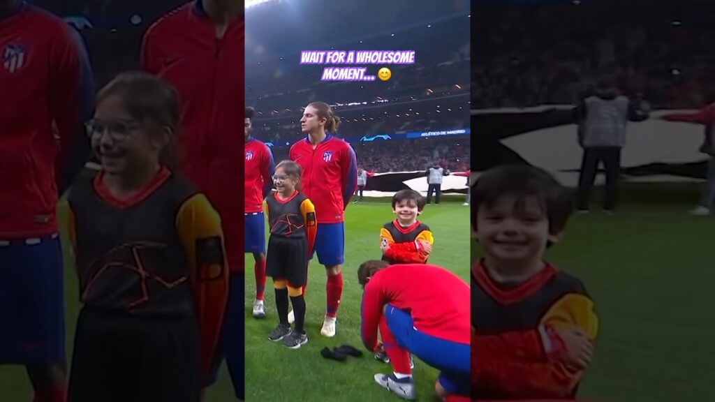 When Griezmann tied a mascot’s shoe laces 🥹