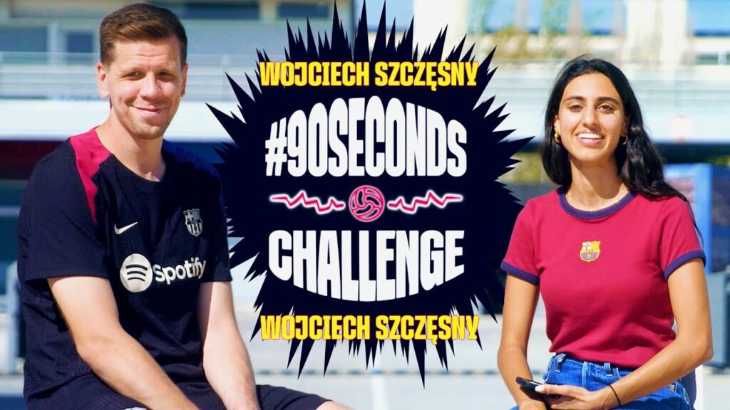 🤔😂 SZCZĘSNY FACES THE #90SECONDSCHALLENGE | FC BARCELONA
