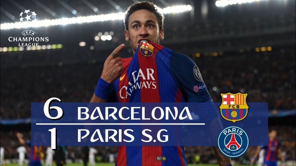 Barcelona 6 x 1 Psg - melhores momentos (GLOBO HD 1080P) UEFA Champions Legue 2017