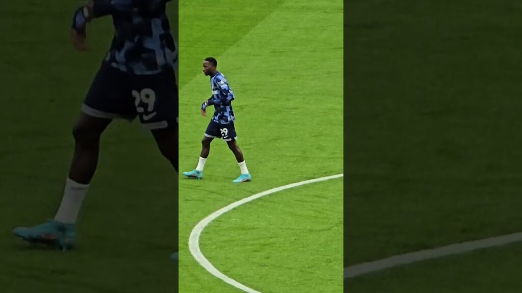 PAPE MATAR SARR: The Spurs Squad Warming-Up Pre-Match: Spurs v Newcastle United