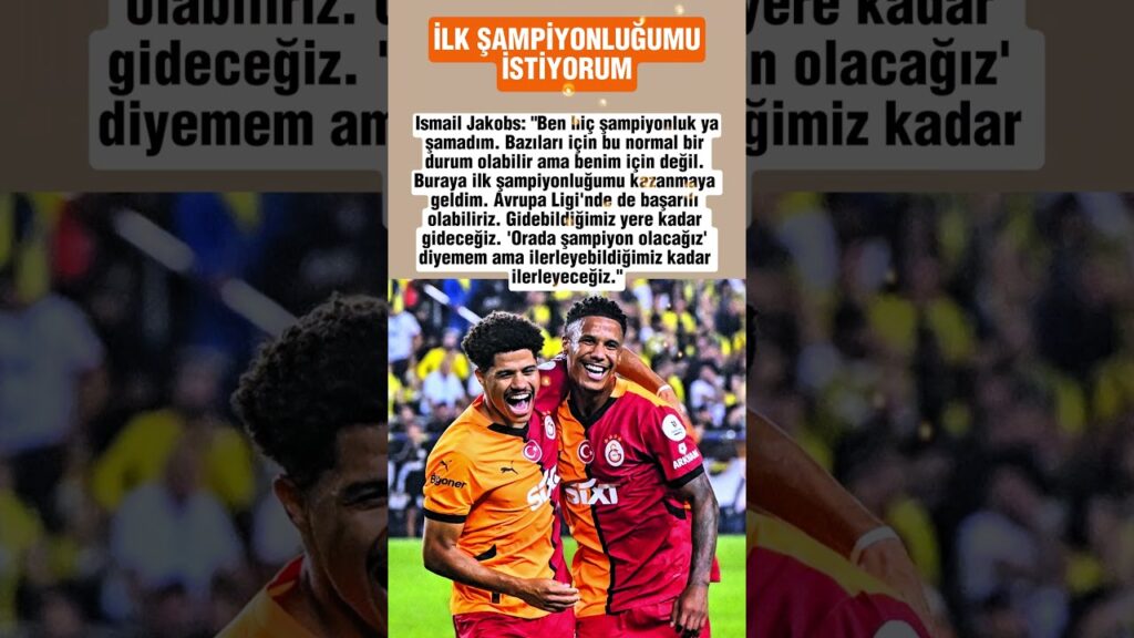 İsmail Jakobs İlk Şampiyonluğumu İstiyorum