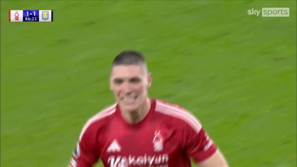 Nikola Milenković Goal vs Aston Villa | Aston Villa vs Nottingham Forest Premier League 2024