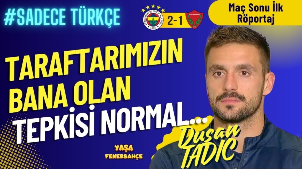 TEPKİ ÇOK NORMAL  | TADIC| Hatayspor Maç Sonu İlk Röportajı