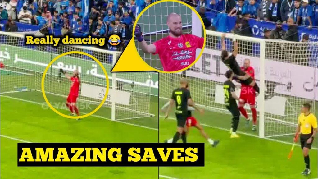 Al-Ittihad goalkeeper Predrag Rajkovic Dances After Saving Three penalties against Al-Hilal Al-Ittihad goalkeeper Predrag Rajkovic Dances After Saving Three penalties against Al-Hilal