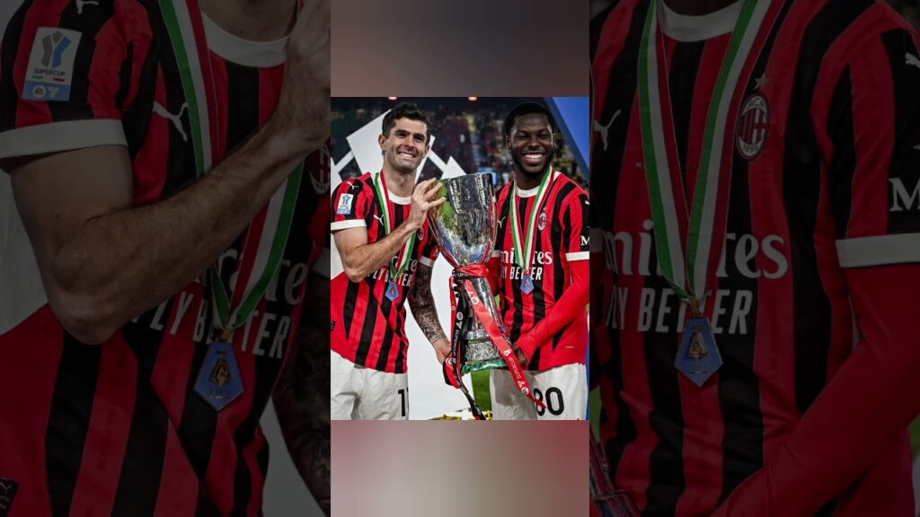 First trophy with AC Milan for Christian Pulisic and Yunus Musah 🏆🇺🇸