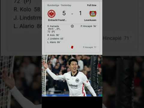 Eintracht Frankfurt vs Bayer Leverkusen 5-1 •Daichi Kamada brace.#short #bundesliga