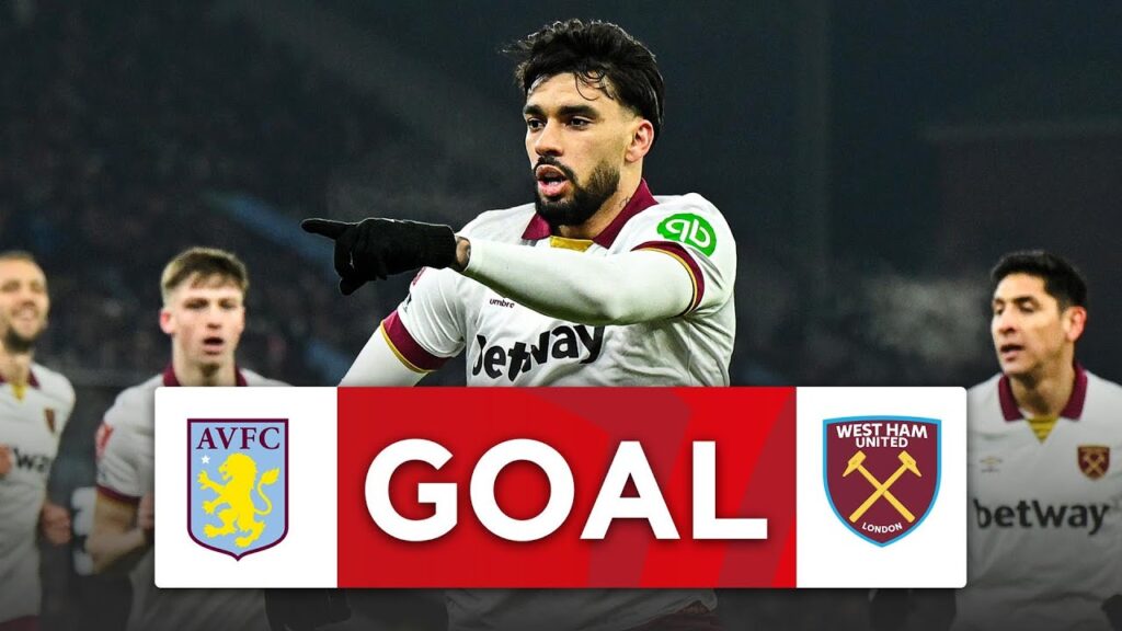 GOAL | Lucas Paqueta | Aston Villa v West Ham | Third Round | Emirates FA Cup 2024-25