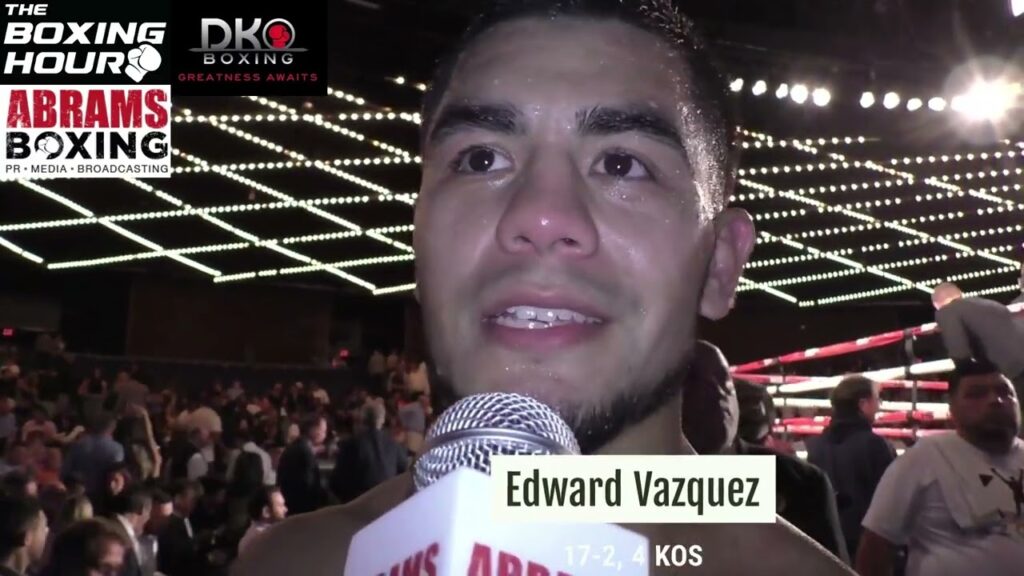 Edward Vazquez Talks after KO over Kenneth Taylor