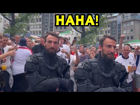 England fans serenade Gareth Southgate lookalike in Germany!