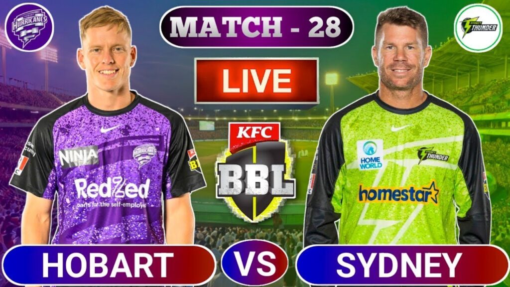 🔴 Live : Hobart Hurricanes vs Sydney Thunder | Today Cricket Match Live | Big Bash League 24-25 Live