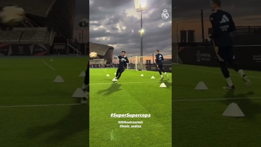 Haci entrena el Mejor Portero del Mundo #realmadrid #futbol #football #thibautcourtois #courtois