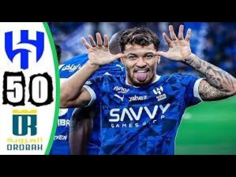 ملخص مباراة الهلال والعروبة 5-0 | أهداف مباراة الهلال والعروبة اليوم