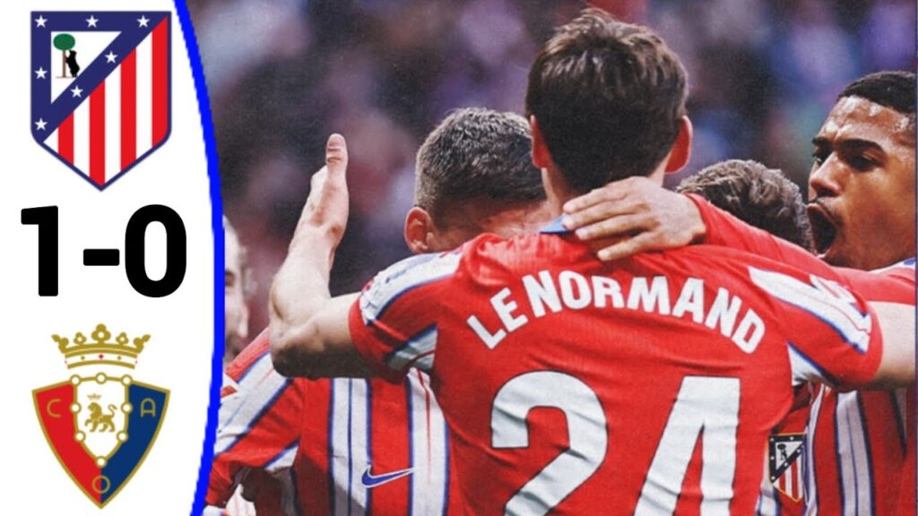 Atlético Madrid vs Osasuna (1-0) Gol de Julián Alvarez, todos los goles y resumen ampliado