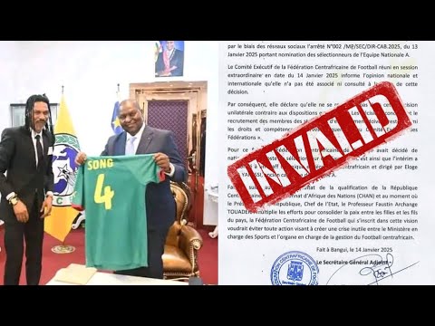 Urgent : LA NOMINATION DE RIGOBERT SONG CONTESTÉE PAR LA FEDERATION EN RCA Urgent : LA NOMINATION DE RIGOBERT SONG CONTESTÉE PAR LA FEDERATION EN RCA