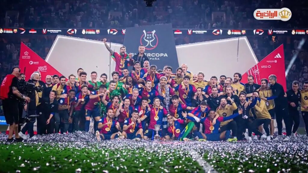 برشلونه يقسو على ريال مدريد بخماسية في نهائي كأس السوبر الاسباني