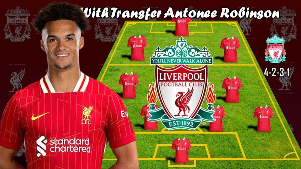 LIVERPOOL POTENTIAL STARTING LINEUP WITH TRANSFER ANTONEE ROBINSON | TRANSFER NEWS