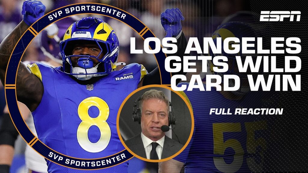 Vikings vs. Rams FULL REACTION 🍿 L.A.’s defense dominates for Wild Card win | SC with SVP