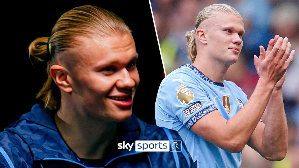 EXCLUSIVE! Erling Haaland reacts to his huge TEN YEAR contract at Man City!