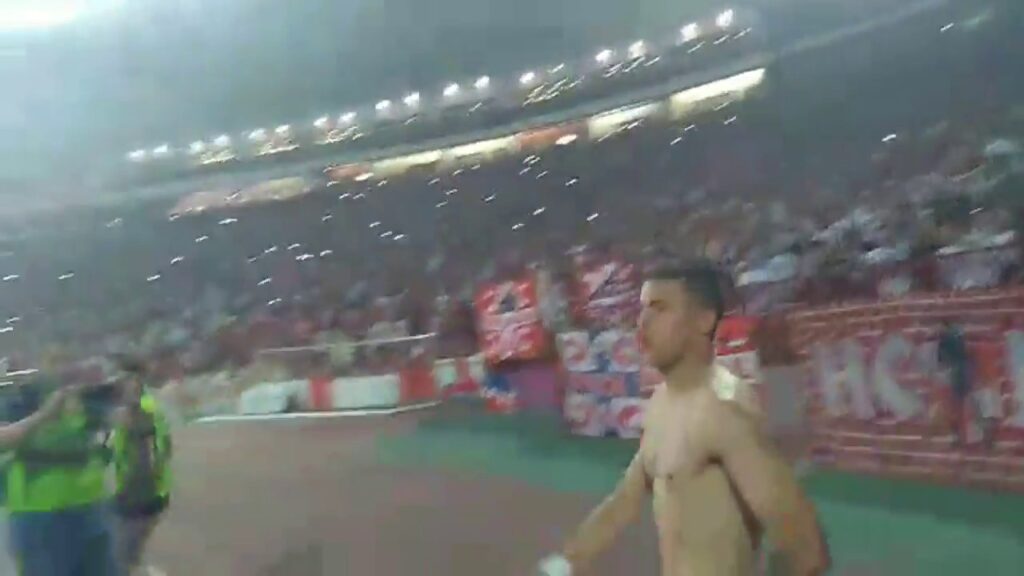 Slavlje Nemanje Radonjića posle gola