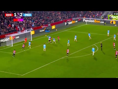 Brentford's Christian Nørgaard last minute equaliser GOAL vs Manchester City | Man City vs Brentford