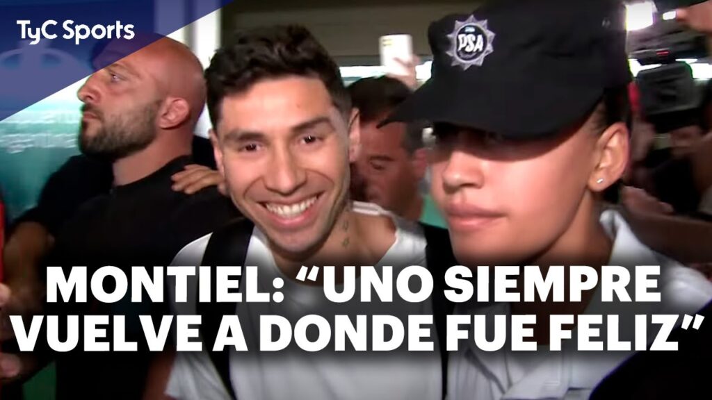 LOCURA por la LLEGADA de MONTIEL 🔥 El CAMPEÓN DEL MUNDO fue recibido por una MULTITUD ⚽ RIVER PLATE