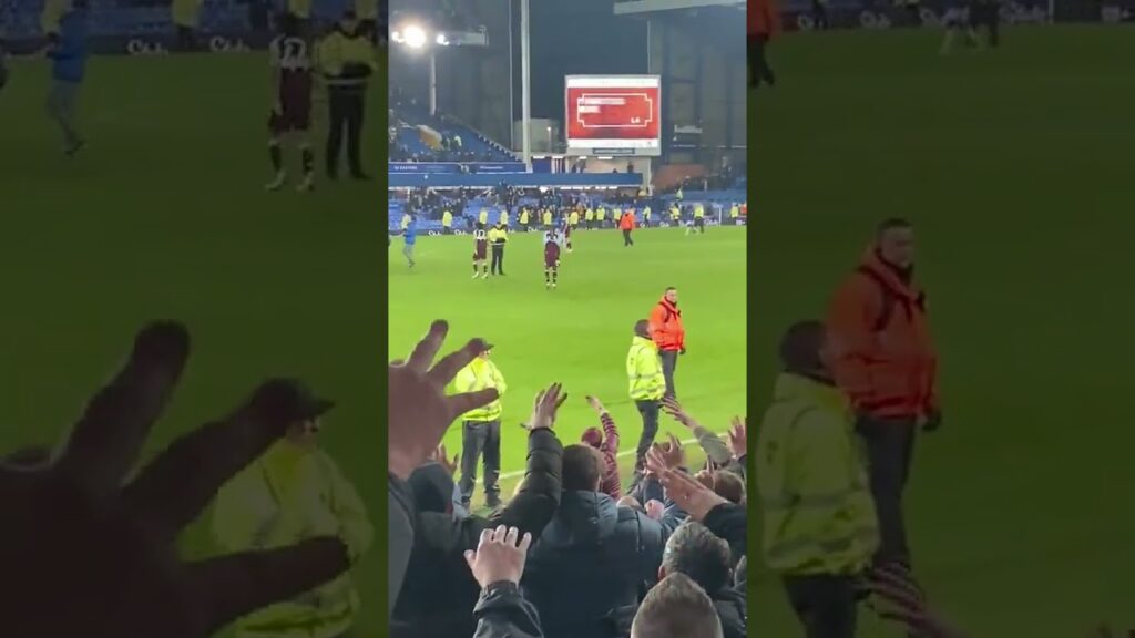 Amadou Onana respecting Everton fans