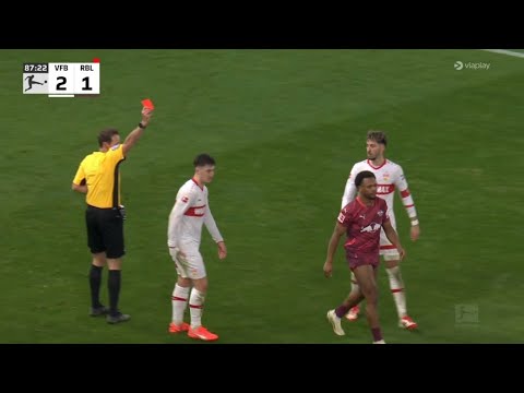 Ikoma Lois Openda Red Card♦️,Stuttgart vs RB Leipzig(2-1) All Goals and Extended Highlights