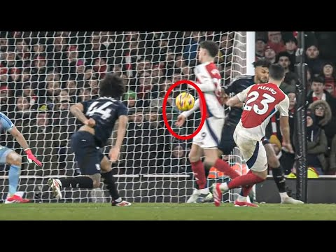 🇧🇷 Mikel Merino goal DISALLOWED vs Aston Villa for Kai Havertz HANDBALL! Arsenal vs Aston Villa