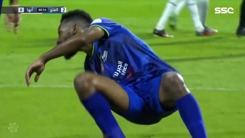 الهدف الثاني الفتح وابها 2-0 الدوري السعودي هدف فراس البريكان