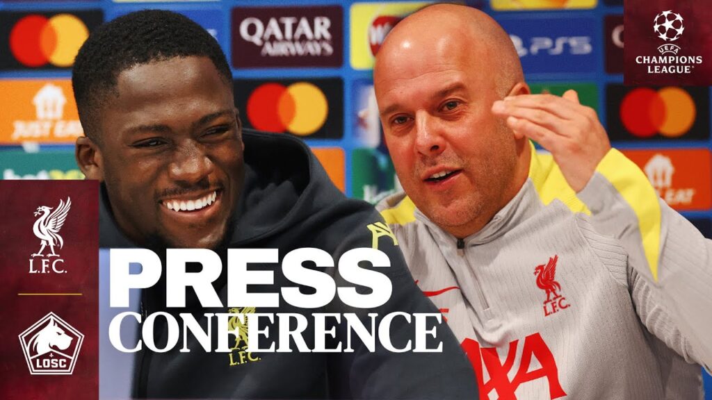 Live UEFA Champions League Press Conference: Arne Slot & Ibrahima Konaté | Liverpool vs Lille